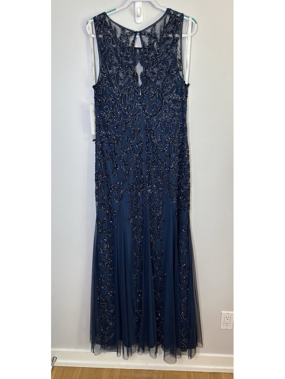 NWTS La Vetta By Mon Cheri Beaded Tulle Formal/ Mother Of The Bride Dress L/ 16.